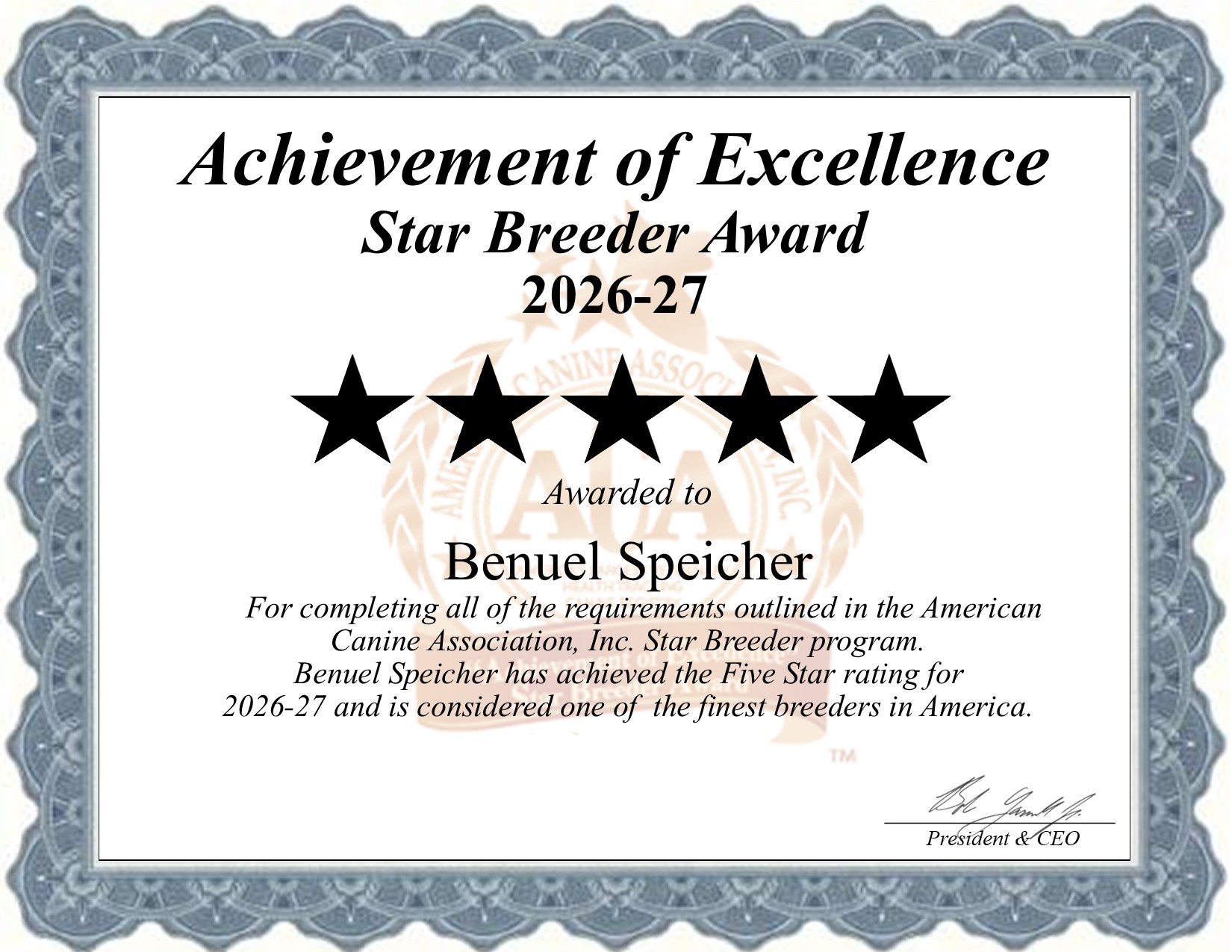 Benuel, Speicher, dog, breeder, star, certificate, Benuel-Speicher, Millersburg, PA, Pennsylvania, puppy, dog, kennels, mill, puppymill, usda, 5-star, aca, ica, registered, Toy Poodle